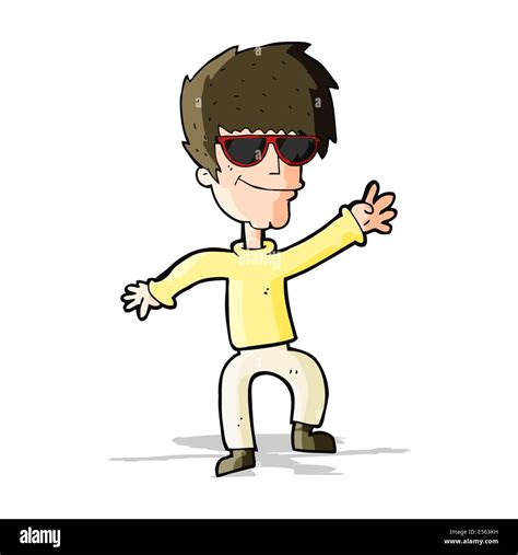 Cartoon Waving Cool Guy Stock Vector Image And Art Alamy