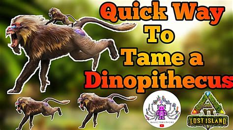 Quick Way To Tame A Dinopithecus ARK Lost Island YouTube