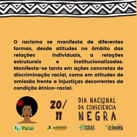 20 De Novembro Dia Nacional Da Consciência Negra Secretaria De Assistência Social