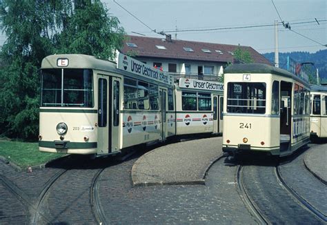 Vag Freiburg Tw Duewag Gt Geamatic Und Linienzug Der