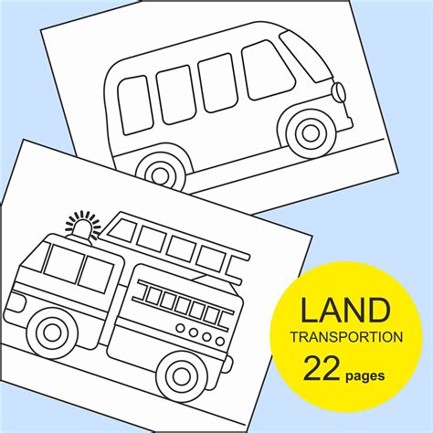 Land Transportation Coloring Pages