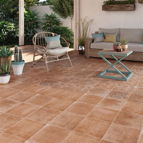 Carrelage Sol Ext Rieur Effet Terre Cuite Marron Apog E L X L Cm