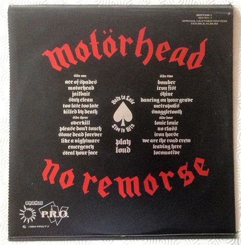 Motörhead No Remorse Original Rare Leather Edition Double Catawiki