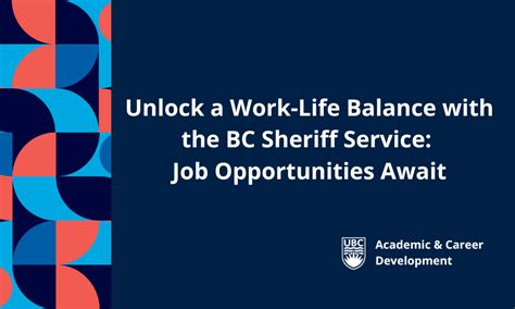 Employer Information Session Unlock A Work Life Balance With The Bc Sheriff Service Ubc