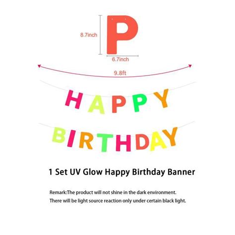 Ballon Decoratif Glow Hb Banner Ballons Fluorescents Phosphorescents