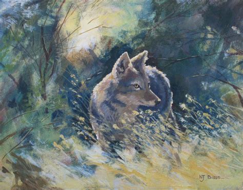 Daily Painters Of Colorado Colorful Wildlife Art Coyote Painting