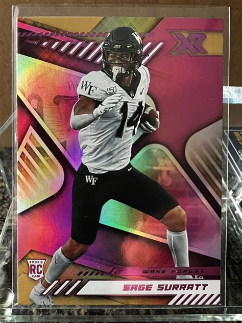 2021 Panini Chronicles Draft Picks XR Sage Surratt Pink Parallel Holo