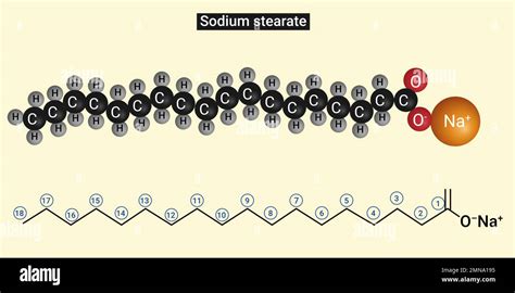 Structure Of Sodium Stearate Salt Of Stearic Acid C H Cooh Soap