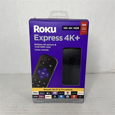 Roku Express K Streaming Player Hd K Hdr With Roku Voice Remote Ebay