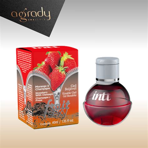 FRUIT SEXY MORANGO CHAMPAGNE g Gel Beijável Massagem ou Oral Sex Shop