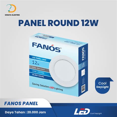 Jual Fanos Lampu LED PANEL SLIM ROUND 12W Putih Cool Daylight