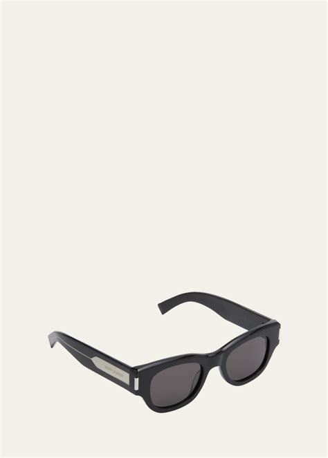 Saint Laurent Engraved Logo Acetate Cat Eye Sunglasses Bergdorf Goodman