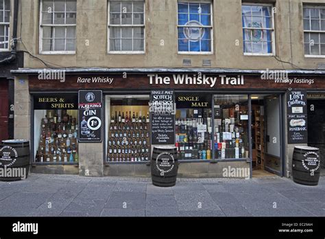 The Whisky Trail Shop Edinburgh Scotland Stock Photo Alamy