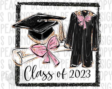 Graduation 2023 PNG Cap & Gown Sublimation Digital Download - Etsy UK