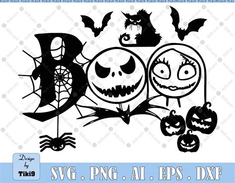 Boo Svg, Jack And Sally Svg, Boo Squad, Kids Halloween Costume, Spooky ...