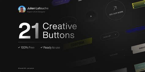 21 Creative Buttons Ready To Use Figma