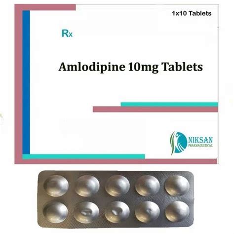 10 Mg Amlodipine Tablets IP Packaging Size 1 X 30 Tablet At Rs 600