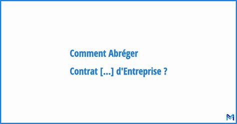 Comment Abréger Contrat D Appui Au Projet D Entreprise Abréviation