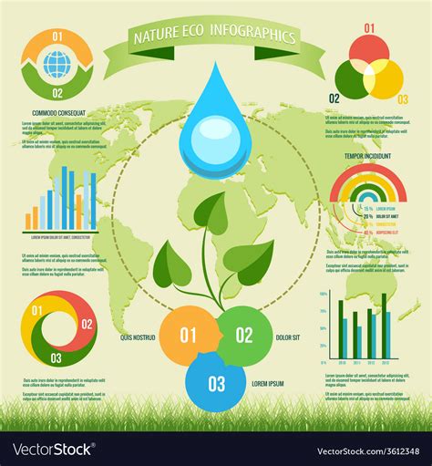 Infographics About Environment Or Water Resources Vector Image