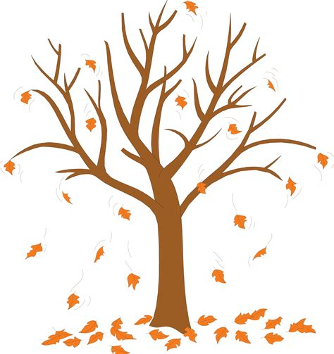 Download Fall Tree Clip Art With Fallin Clipart Transparent - Fall Tree Without Leaves - ClipartKey