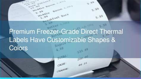 Premium Freezer Grade Direct Thermal Labels Have Customizable Shapes