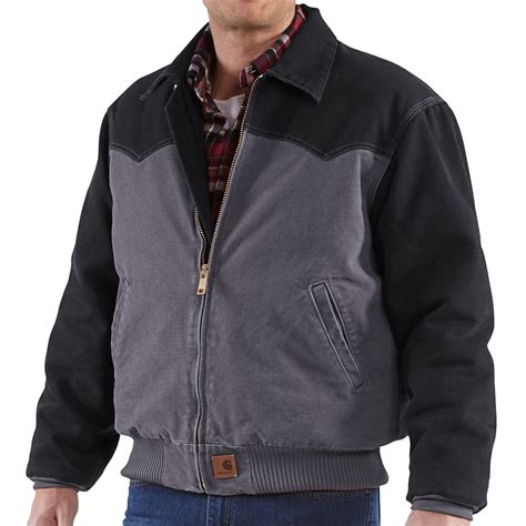 Carhartt Sandstone Duck Santa Fe Jacket For Tall Men