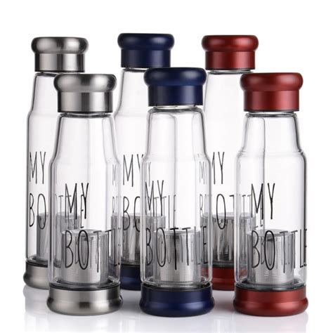 Glass Water Bottle Wholesale Printed Borosilicate - OKADI