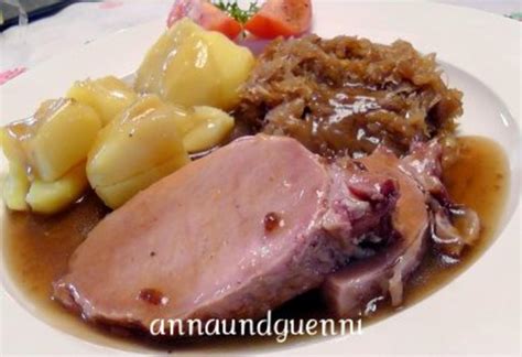 Kasslerbraten Mit Sauerkraut Und So E Kassler Braten Im Back Ofen