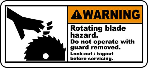 Warning Rotating Blade Hazard Label Get 10 Off Now