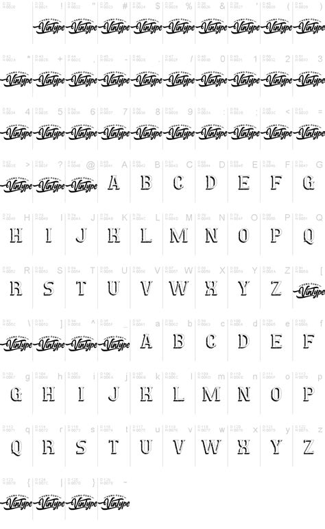 white letters demo font