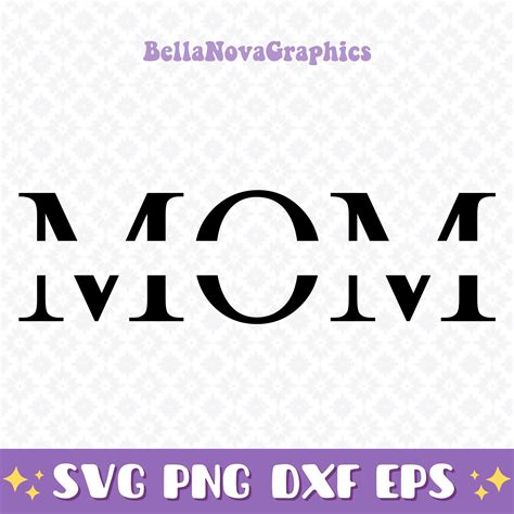 Mom Svg Mother Svg Mothers Day Svg Mom Split Name Frame Svg Mum