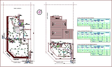 Floor Plan Of House With Electrical Installation View With Its Legend