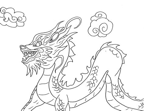 Chinese Dragon Coloring Page