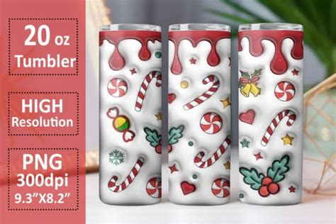 D Inflated Christmas Tumbler Wrap Graphic By D Inflated Creative