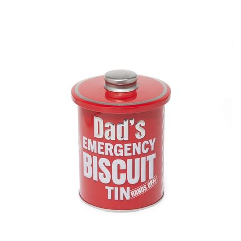 Dads Emergency Biscuit Tin Red Home Bargains