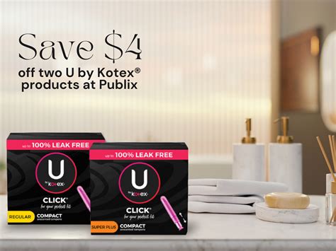 Mix And Match To Save 4 On U By Kotex® Products At Publix Iheartpublix