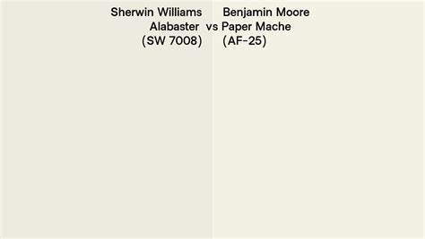 Sherwin Williams Alabaster Sw 7008 Vs Benjamin Moore Paper Mache Af