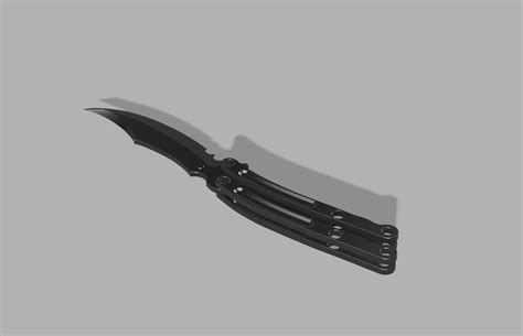 STL file Valorant black.market butterfly knife 🦋 ・Model to download and ...