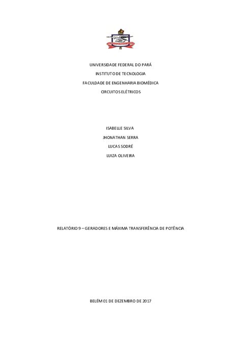 Doc Universidade Federal Do ParÁ Instituto De Tecnologia Faculdade De