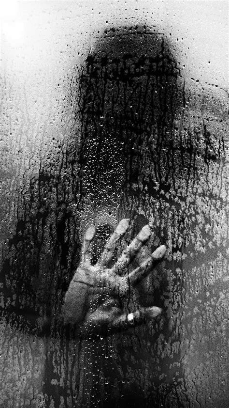 Hd Wallpaper Glass Hands Men Monochrome Portrait Display Pressed Against Glass Wallpaper