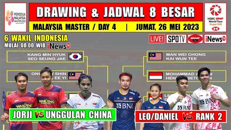 Jadwal Malaysia Master Hari Ini Day Babak Besar Live Inews Tv