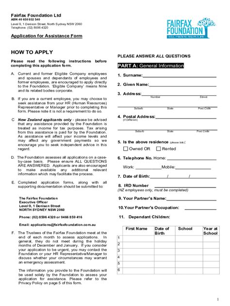 Fillable Online Application For Assistance Form Fax Email Print Pdffiller