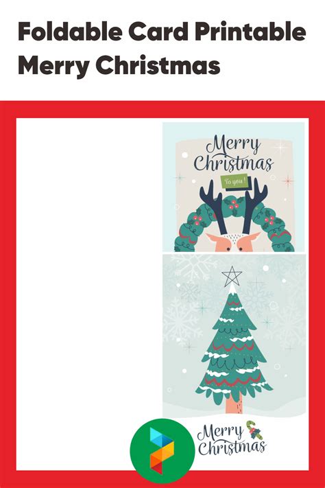 Foldable Christmas Cards Printable