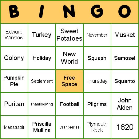 How to Play Thanksgiving Bingo