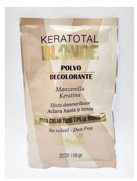 Polvo decolorante blonde keratina y manzanilla bellísima x 50gr