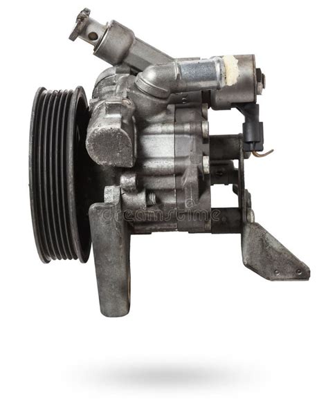 Vane Pump Or Hydraulic Power Steering Pump On A White Background Engine