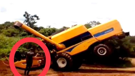 Dangerous Idiot Operator Heavy Equipment Excavator Fail Win Extreme