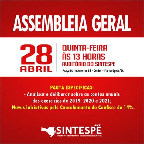 Assembleia Geral Do Sintespe Sintespe