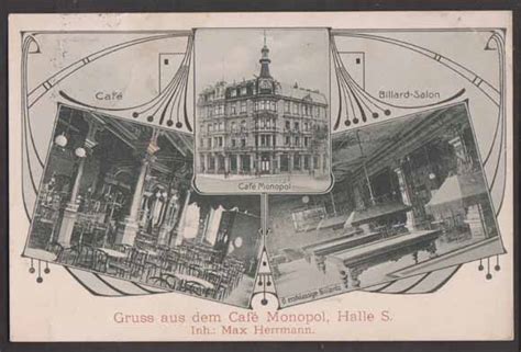 Jugendstil Ansichtskarte Postkarte Halle Saale Cafe Akpool De