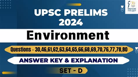 Upsc Cse Prelims 2024 Gs Paper 1 Environment Set D Answer